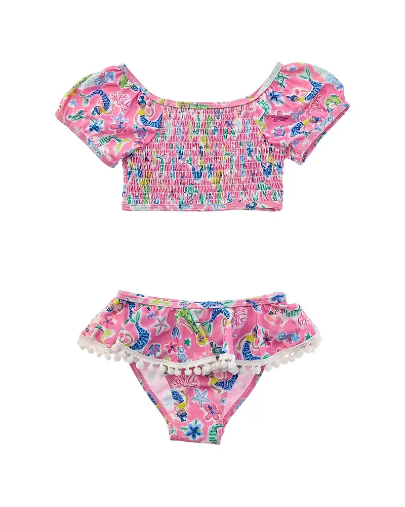 Flap Happy 2Pc Mystic Mermaids Top & Bikini Bottom Set 1