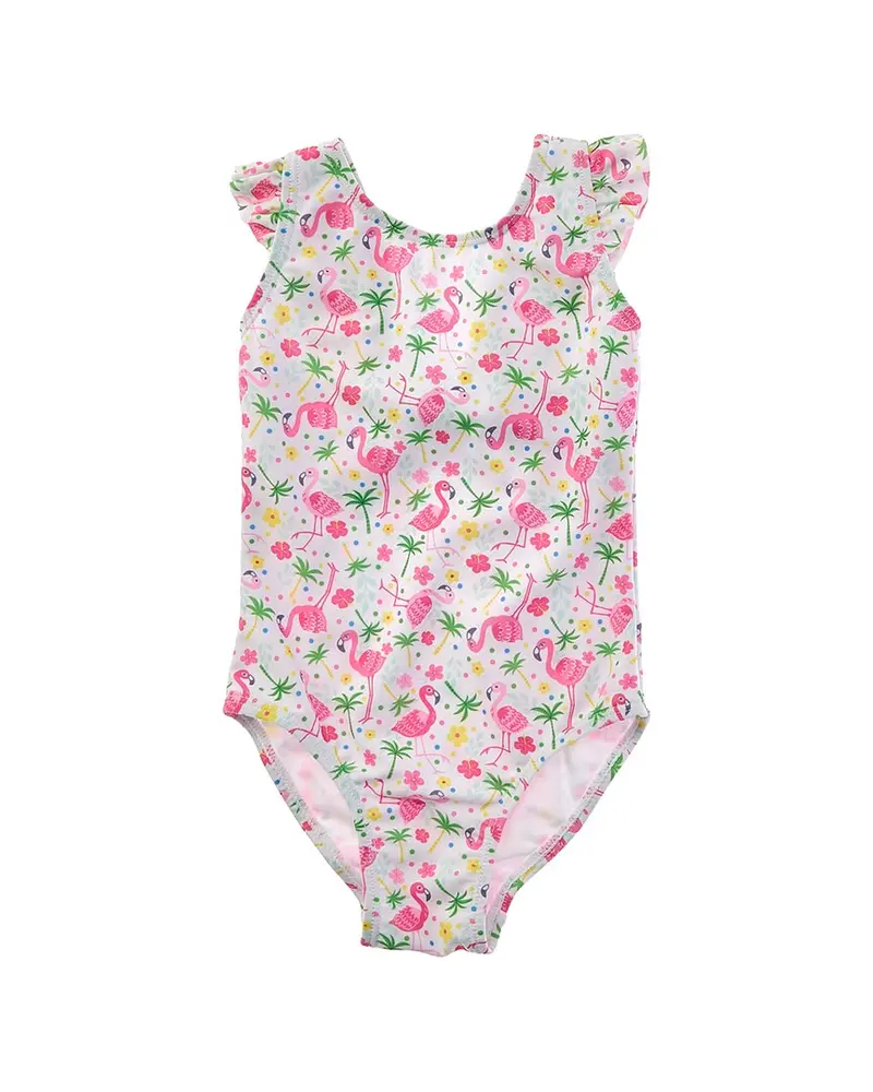 Flap Happy One Piece Flamingo Party Swimsuit 1