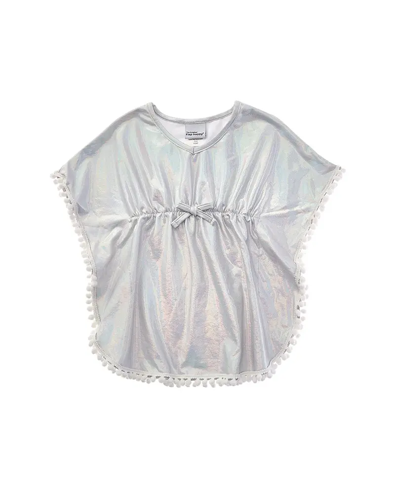 Flap Happy Shimmering Silver Mindy Rash Guard Top 1