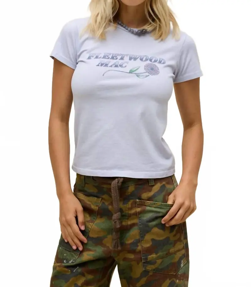 Fleetwood Mac No. American Tour Short Seeve Tee In Lavender Sky 1