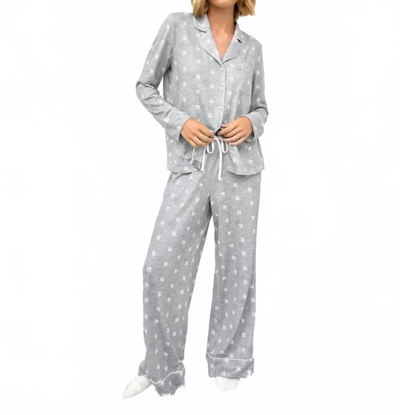 Flora Pillowsoft Sleep Set In Dotted Bows 1