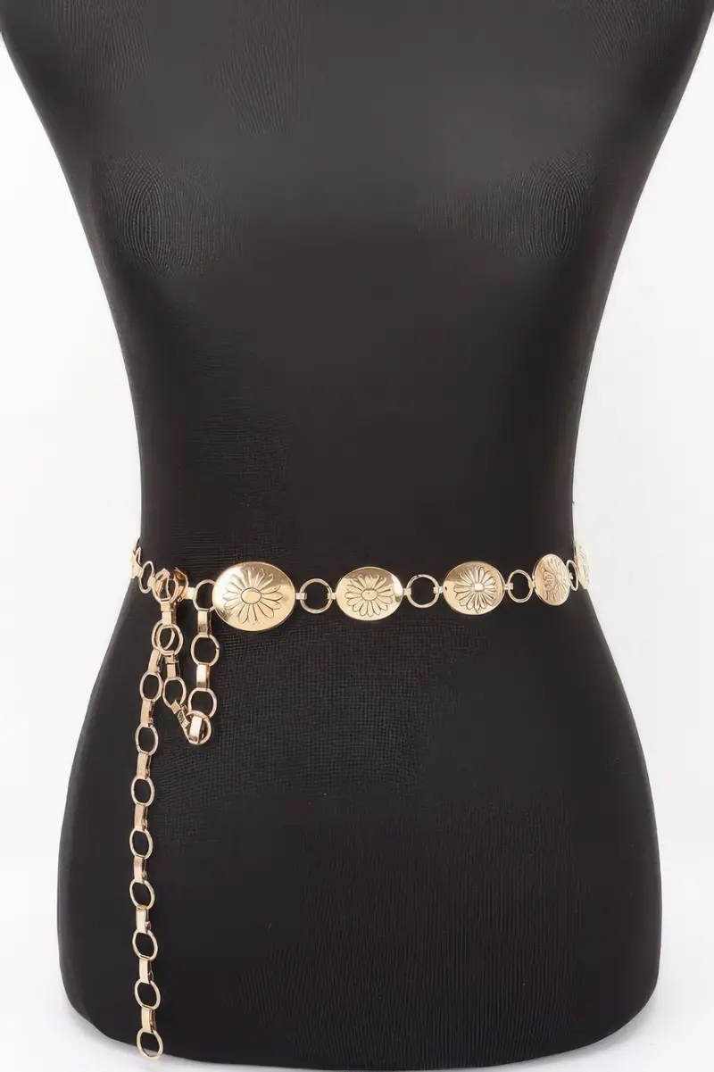 Floral Disc Chain Belt 1