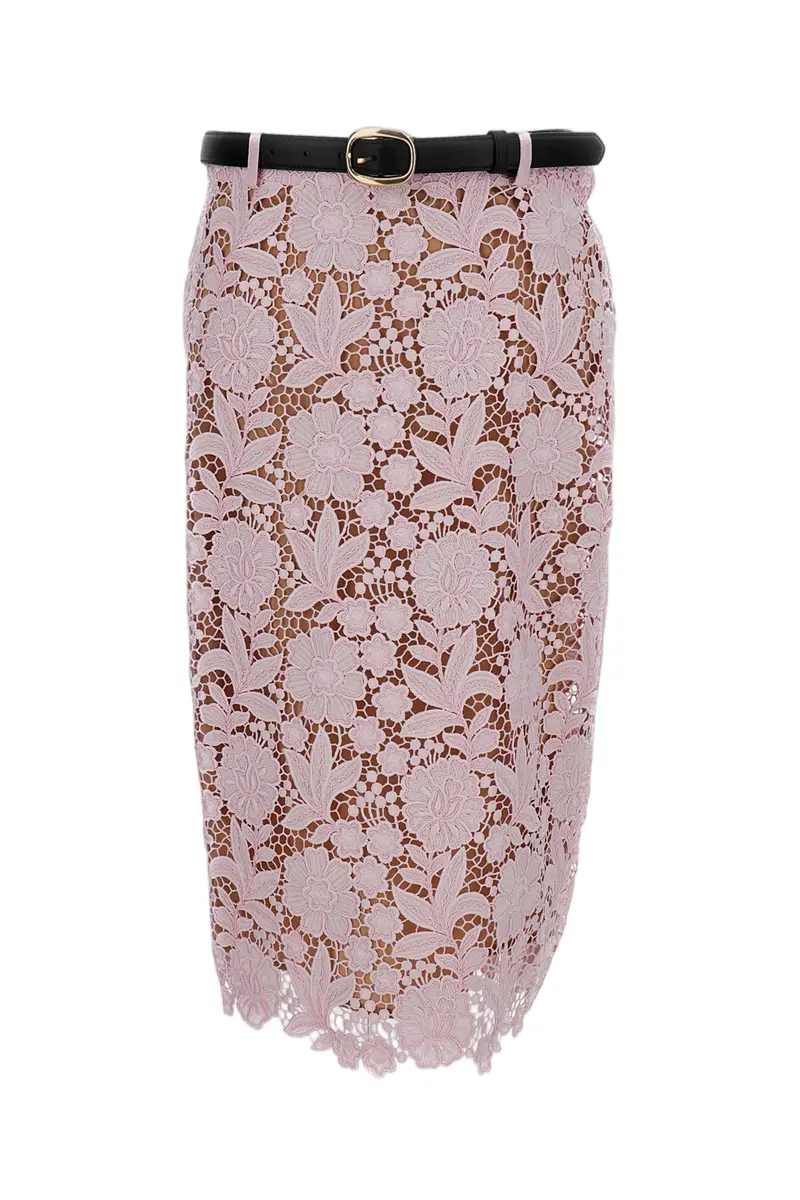 Floral Lace Midi Skirt 1