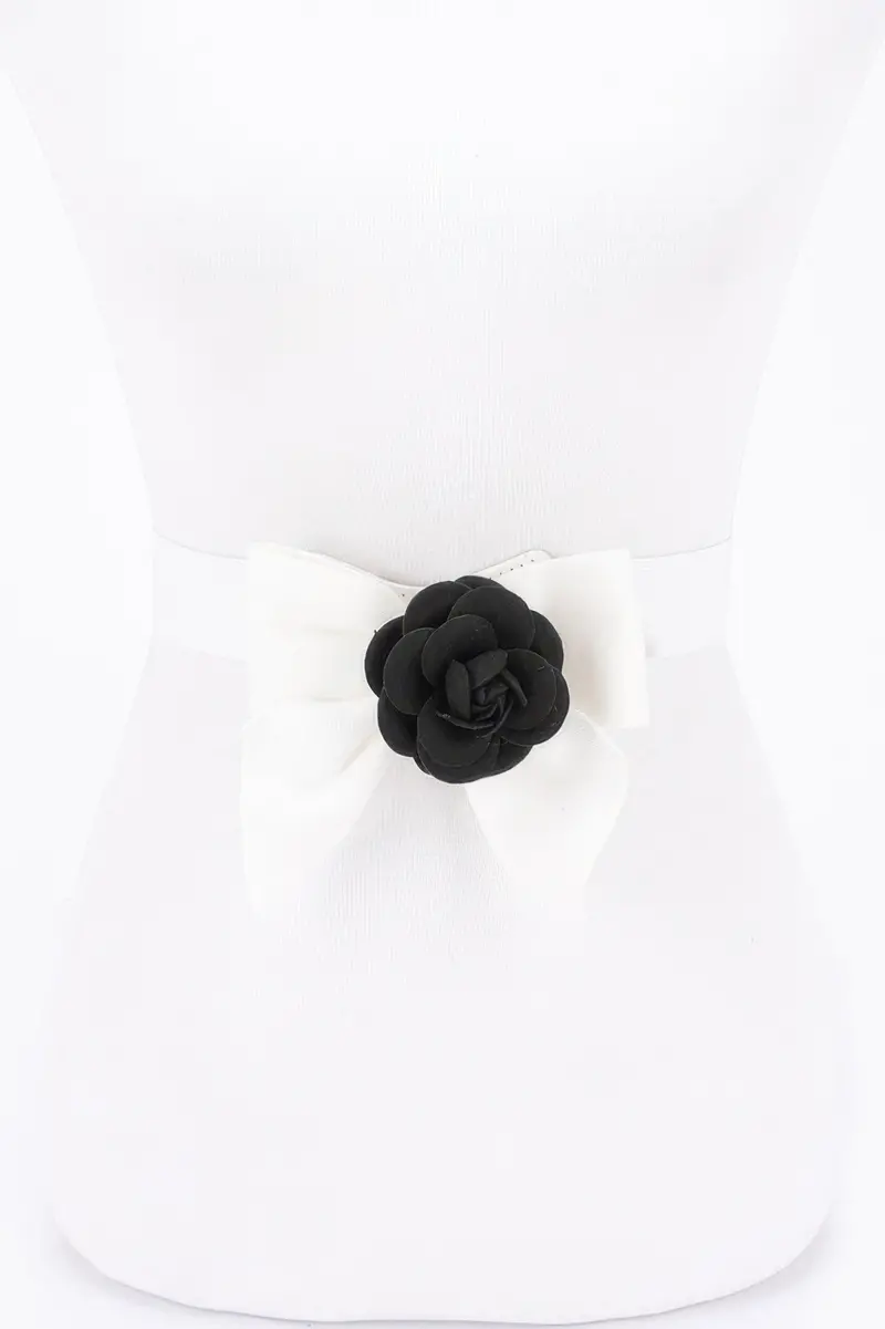 Flower Ribbon Elastic Belt 1
