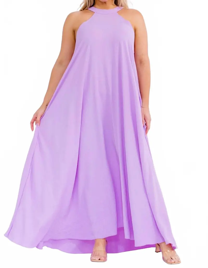 Flowy Maxi Dress In Lavender 1