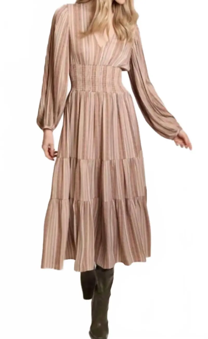 Folklore Frailty Whisper Dress In Brpwn 1
