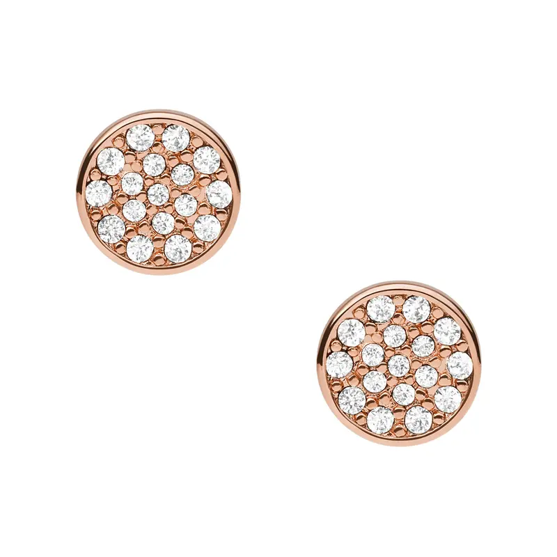 Fossil Earring Women's Rose Gold Brass Stud Earring 1