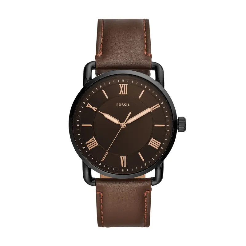 Fossil Men's Copeland 42Mm Three-Hand, Black Stainless Steel Watch 1