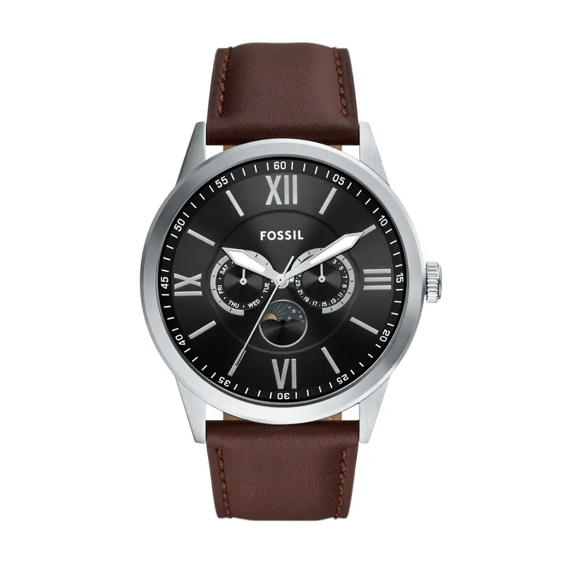 Fossil Men's Flynn Multifunction Brown Leather Watch 1