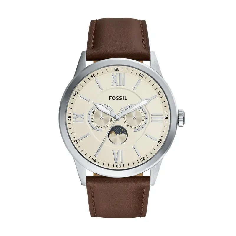 Fossil Men's Flynn Multifunction Brown Leather Watch 1