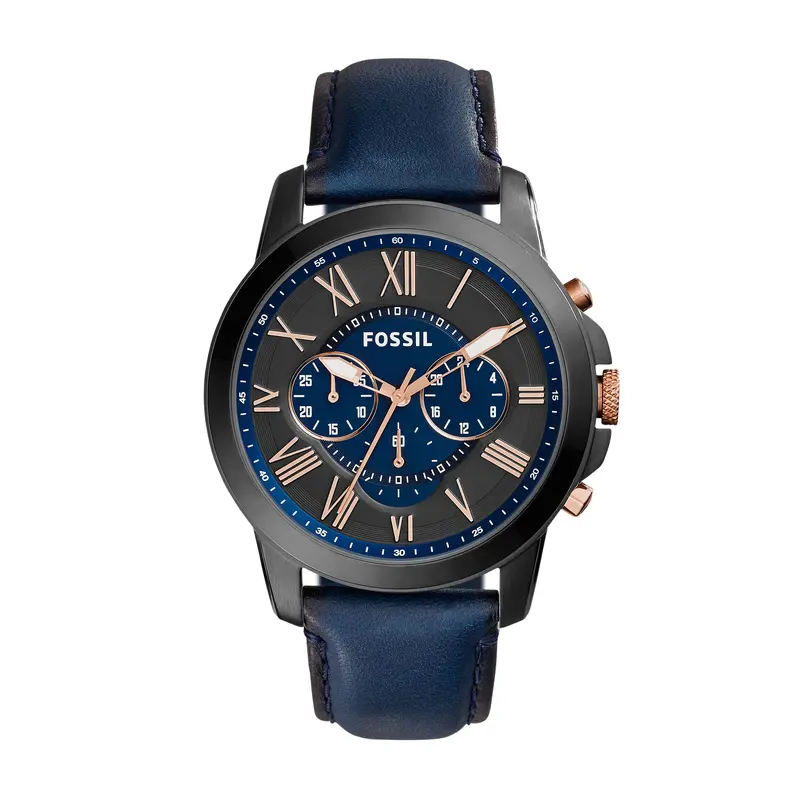 Fossil Men's Grant Chronograph, Smoke Stainless Steel Watch 1