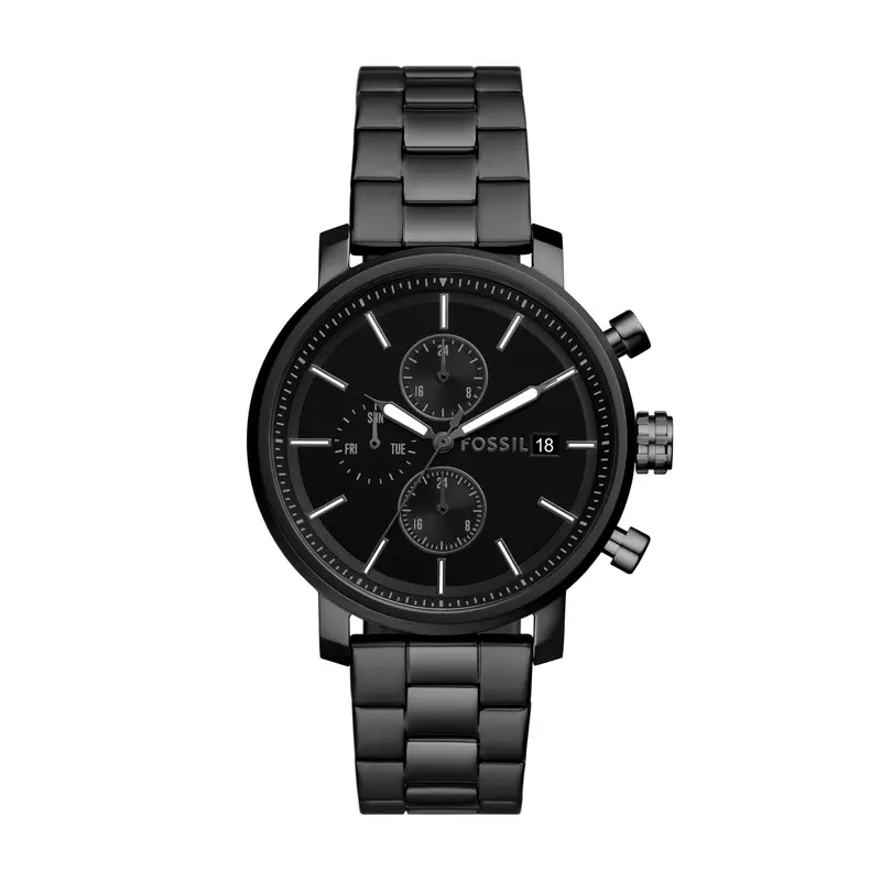 Fossil Men's Rhett Multifunction, Black Stainless Steel Watch 1