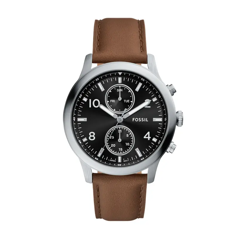 Fossil Outlet Men's Bennett Multifunction Brown Leather Watch 1