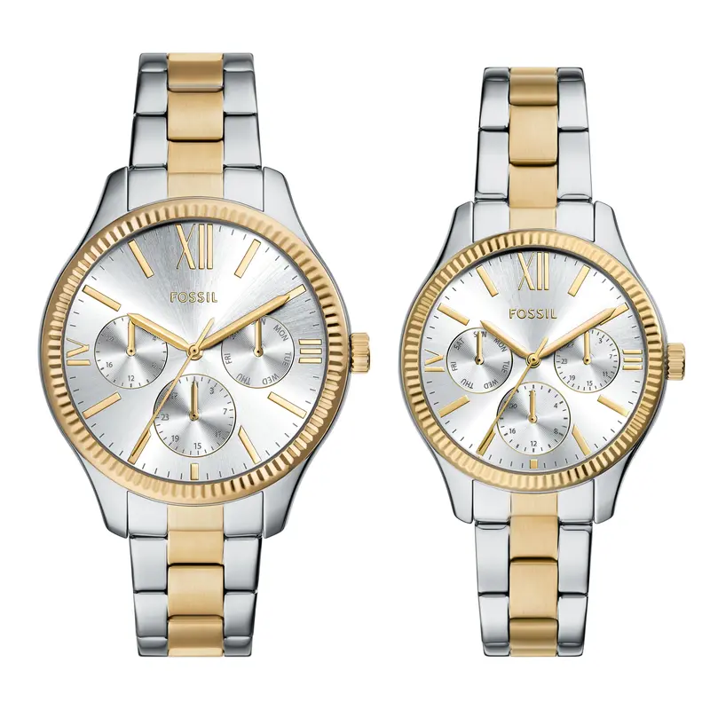 Fossil Outlet Men's Rye Multifunction Two-Tone Stainless Steel Watch 1