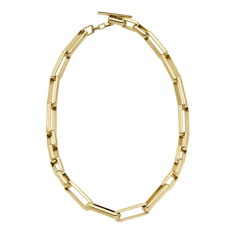 Fossil Women's Archival Core Essentials Gold-Tone Brass Chain Necklace 1