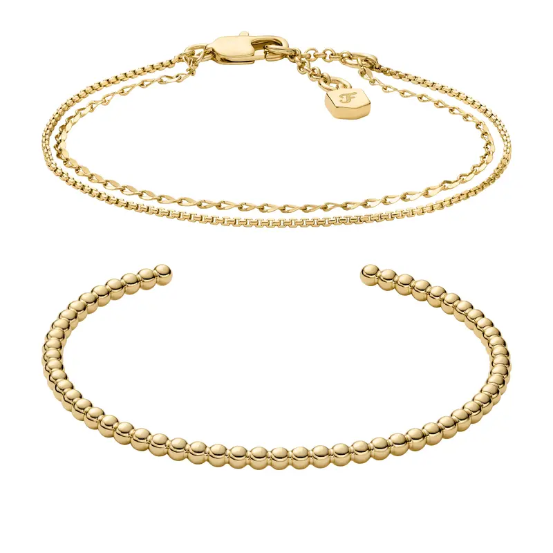 Fossil Women's Ellis Gold-Tone Brass Bracelet Gift Set 1