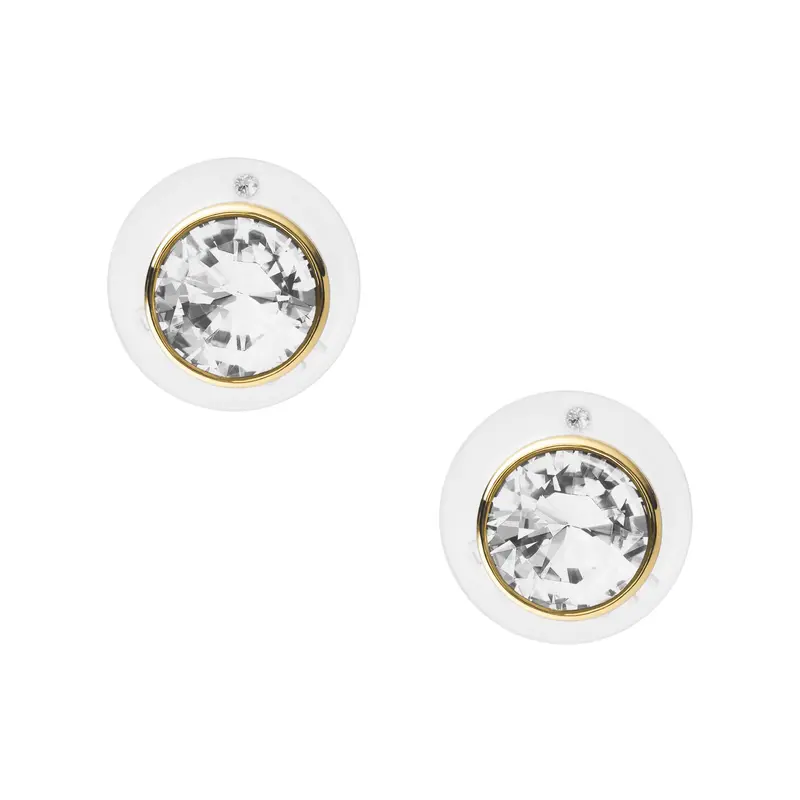 Fossil Women's Gold-Tone Brass Stud Earrings 1