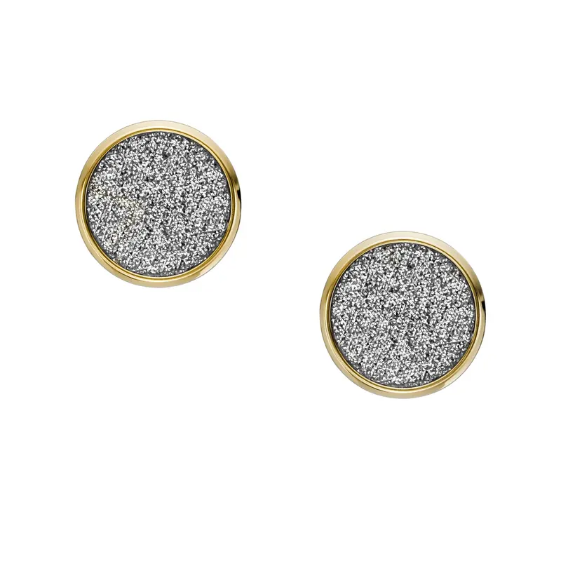 Fossil Women's Hazel Glitz Paper Gold-Tone Stainless Steel Stud Earrings 1