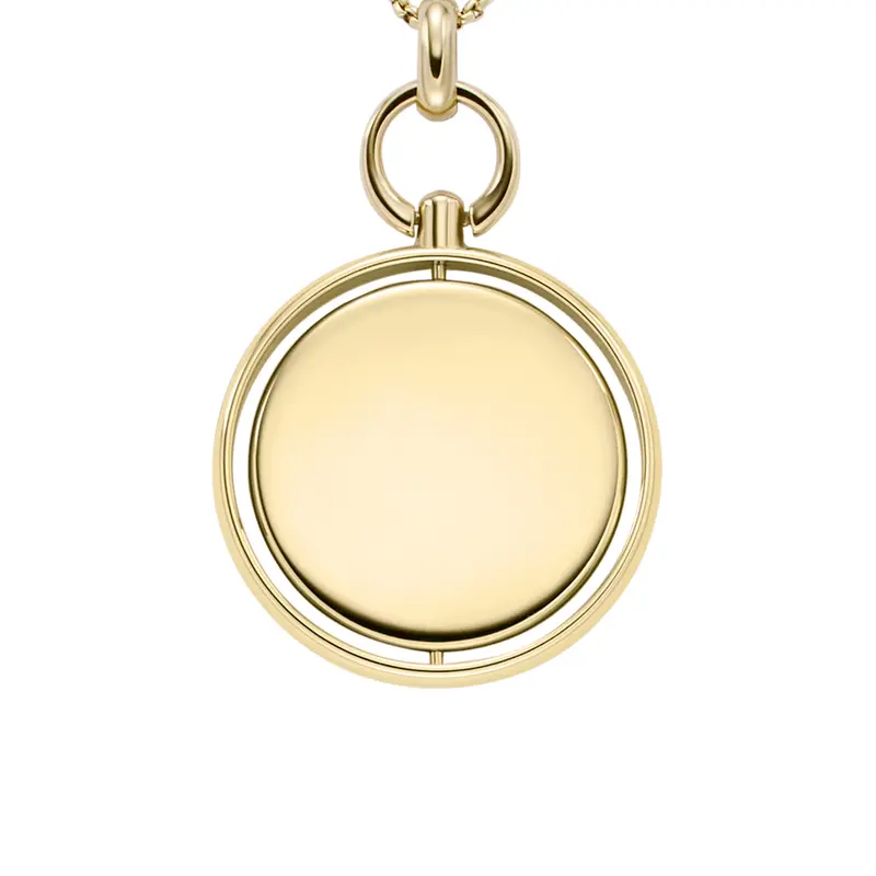 Fossil Women's Heritage Legacy Charm Gold-Tone Stainless Steel Pendant Necklace 1