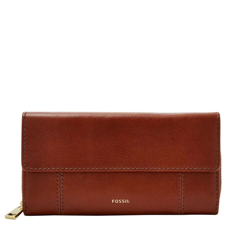 Fossil Women's Jori Leather Rfid Flap Clutch 1