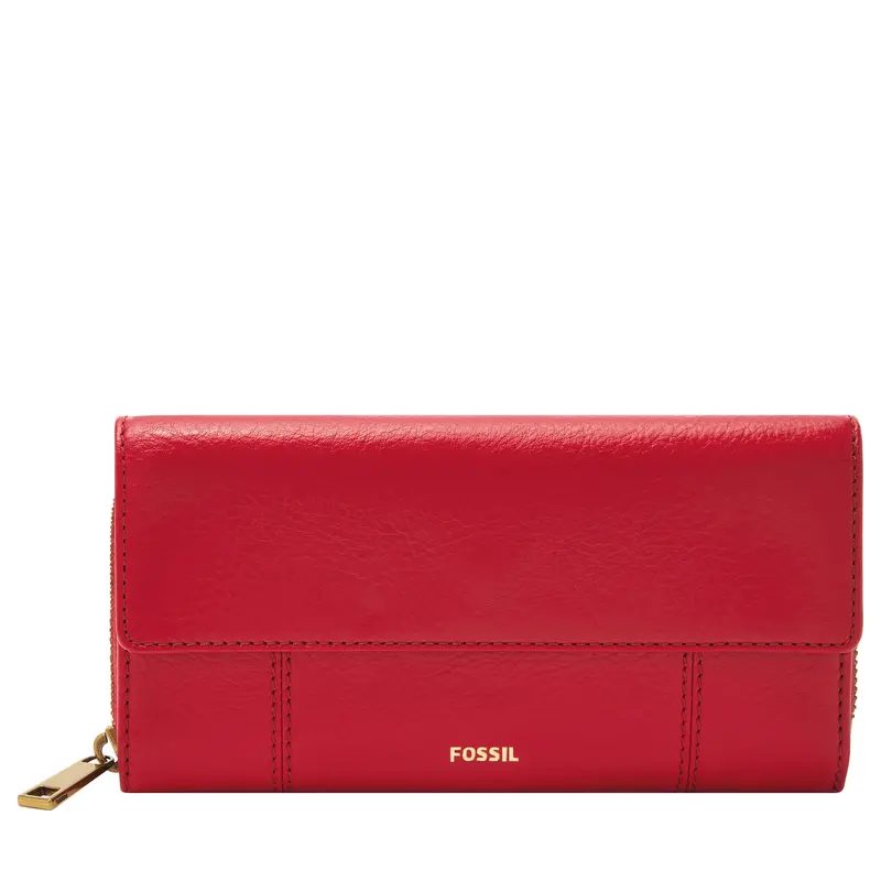 Fossil Women's Jori Rfid Leather Flap Clutch 1