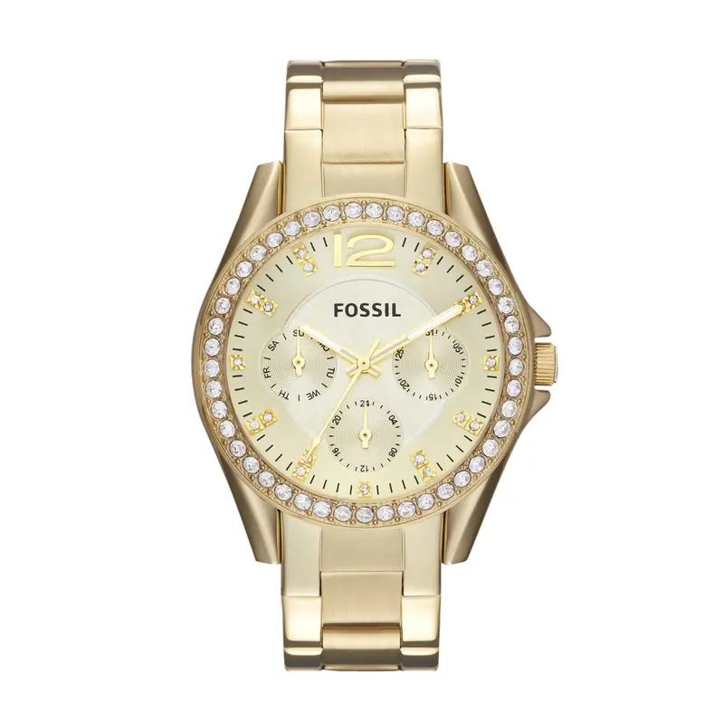 Fossil Women's Riley Multifunction, Gold-Tone Stainless Steel Watch 1