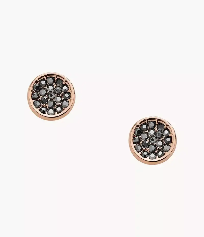 Fossil Women's Rose Gold-Tone Brass Stud Earrings 1