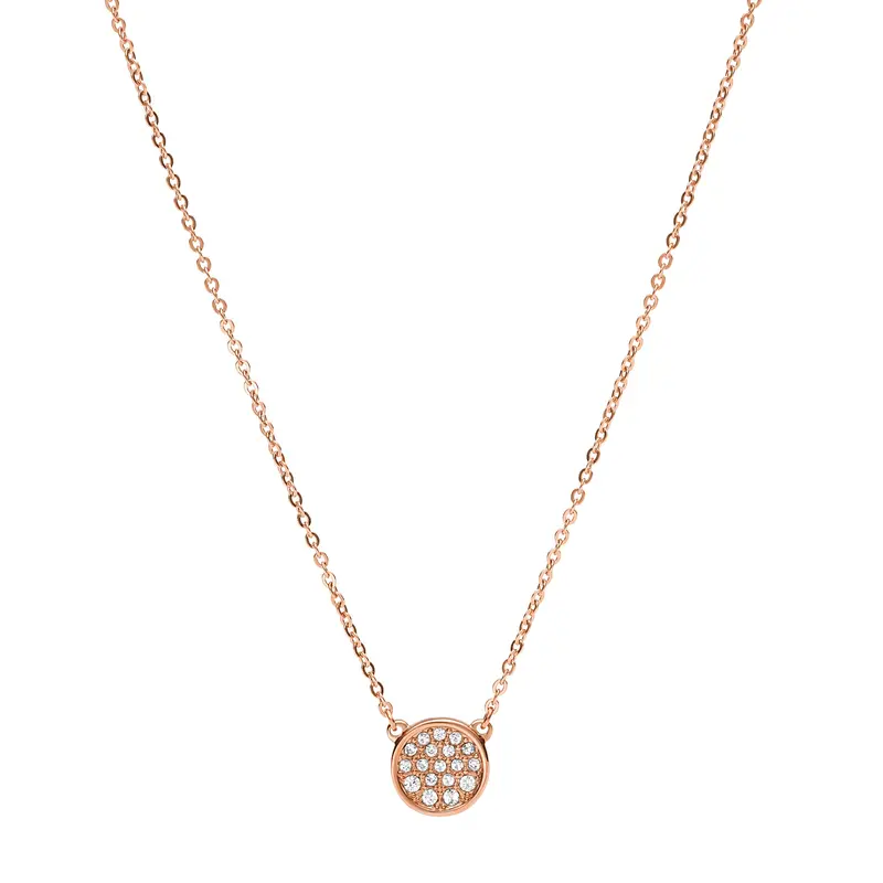 Fossil Women's Rose Gold-Tone Stainless Steel Pendant Necklace 1