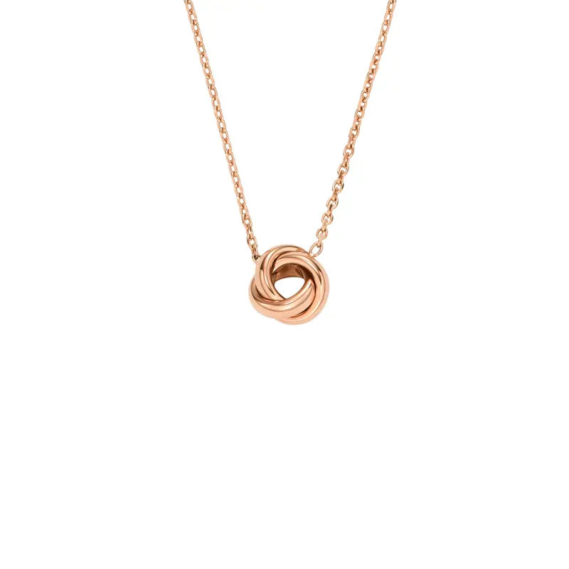Fossil Women's Sawyer Love Knot Rose Gold-Tone Stainless Steel Station Necklace 1