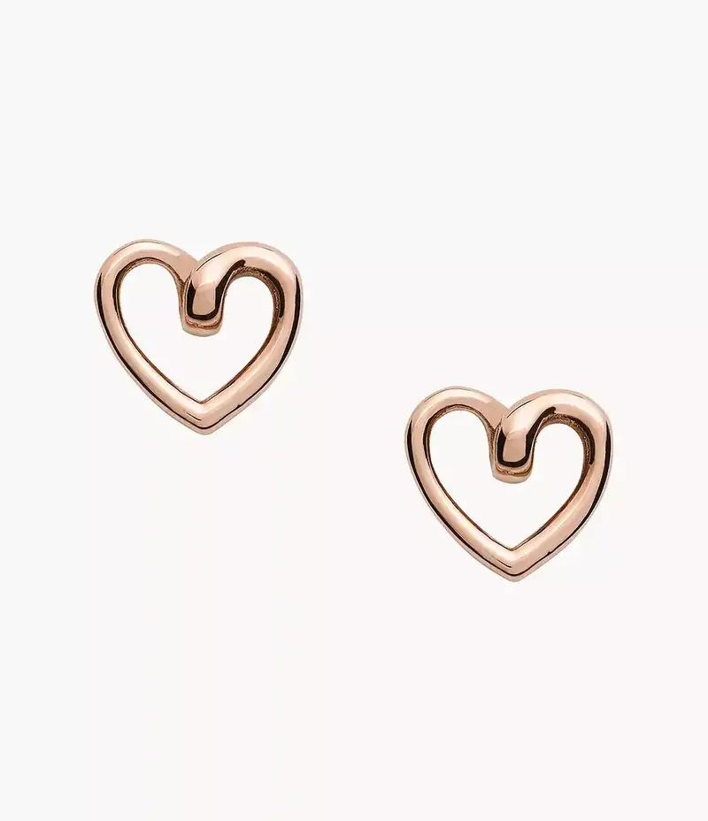 Fossil Women's Sawyer Rose Gold-Tone Stud Earring 1