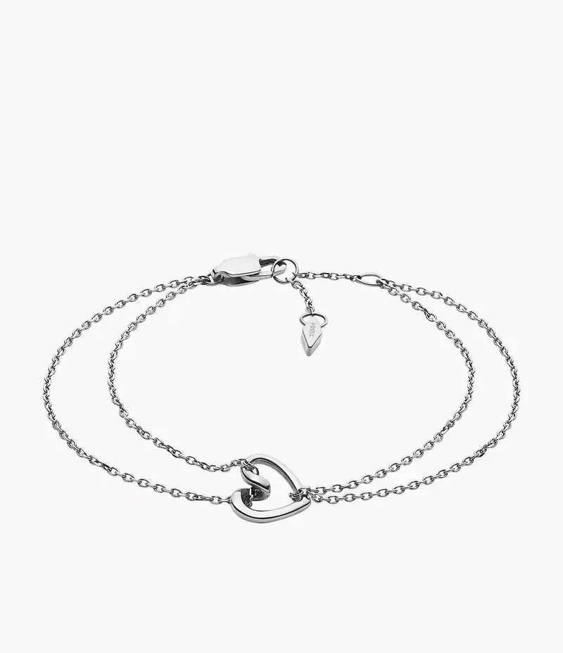 Fossil Women's Sawyer Silver-Tone Chain Bracelet 1