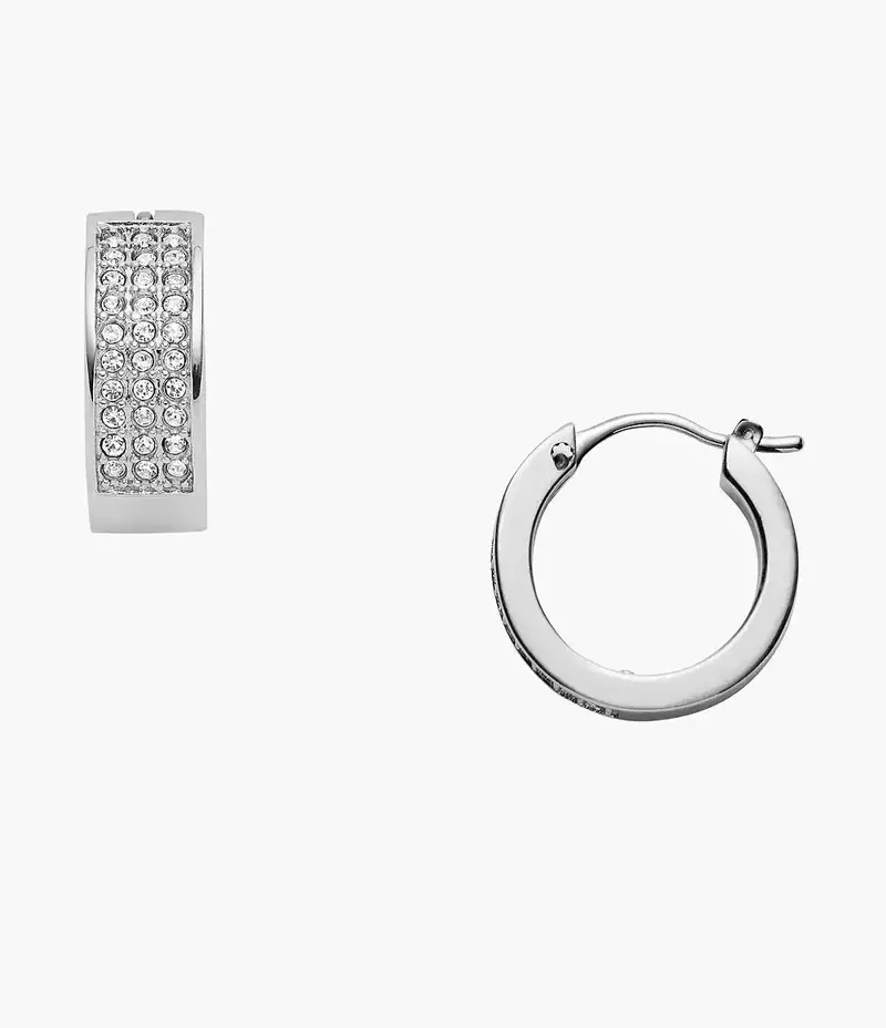 Fossil Women's Stainless Steel Hoop Earrings 1
