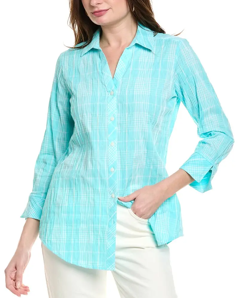 Foxcroft Faith Textured Shirt 1