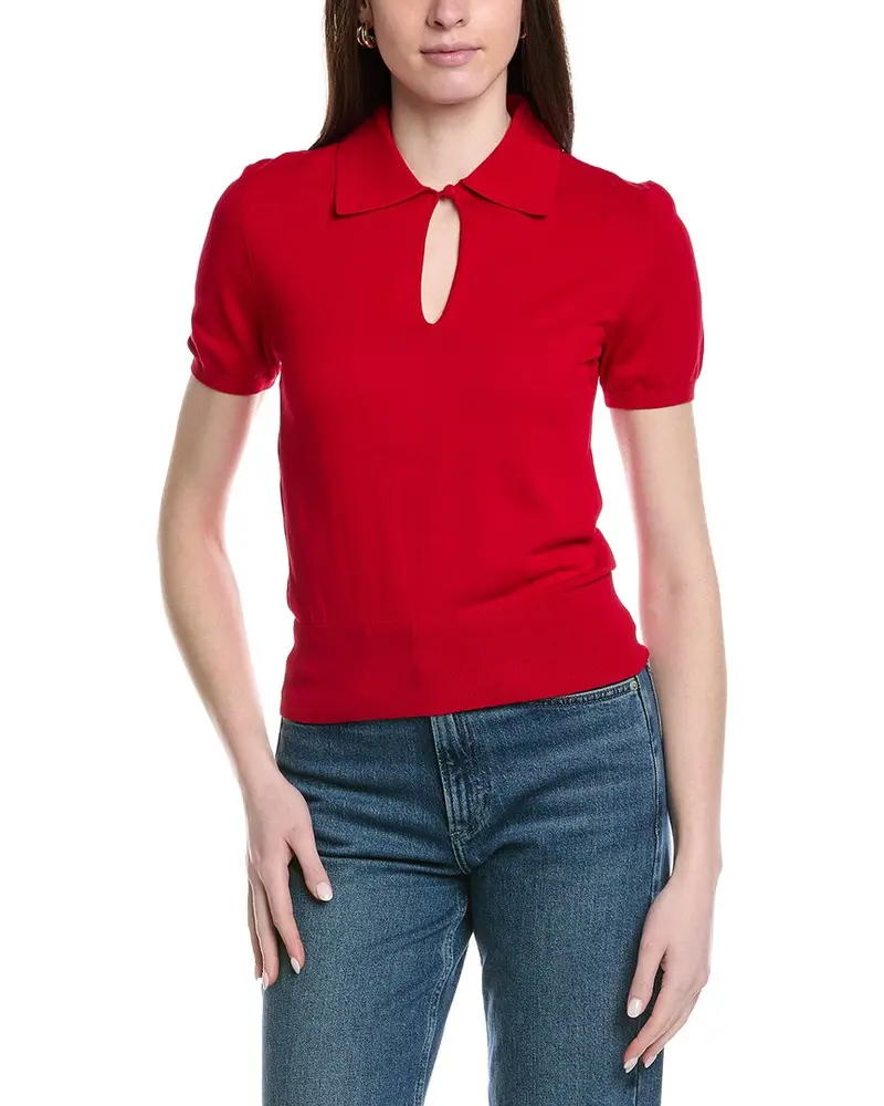 Frame Denim The Keyhole Polo Top 1