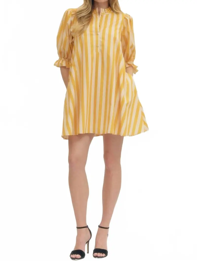 Free To Be Fab Dress In Yellow 1