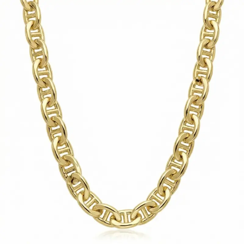 Fremada 14K Yellow Gold Filled Men's 5.9Mm Mariner Link Chain Necklace 1