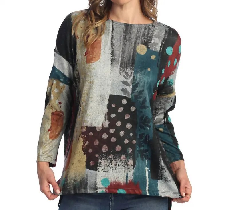 French Brushed Knit Top In Tundra 1