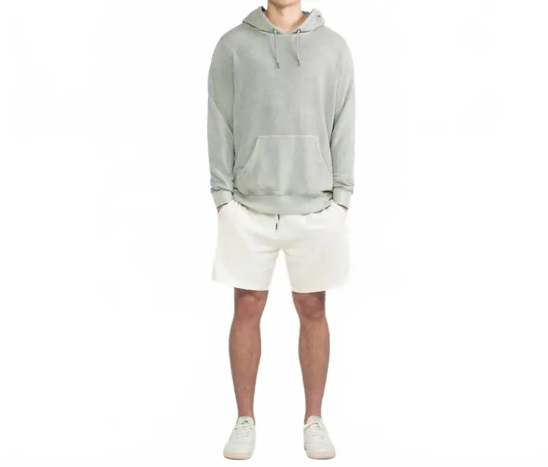 French Terry Hoodie In Sage 1