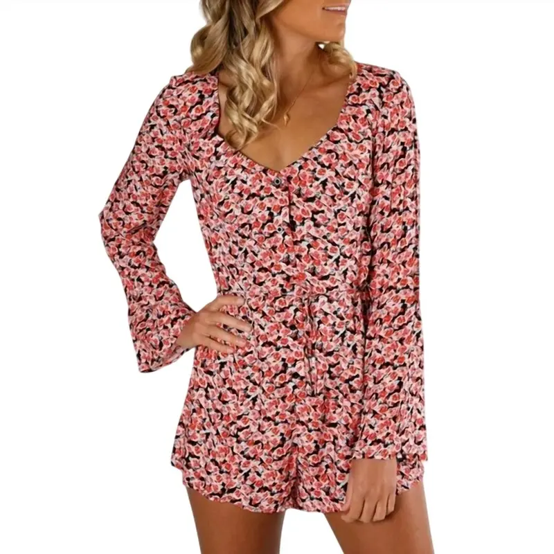 Fresco Playsuit In Black Rosette 1