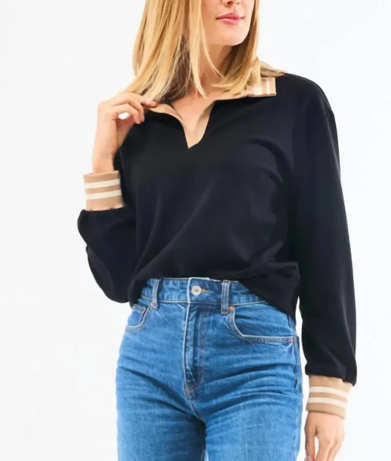 Gabby Knit Top In Black 1