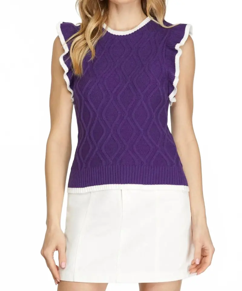 Game Day Top In Purple 1
