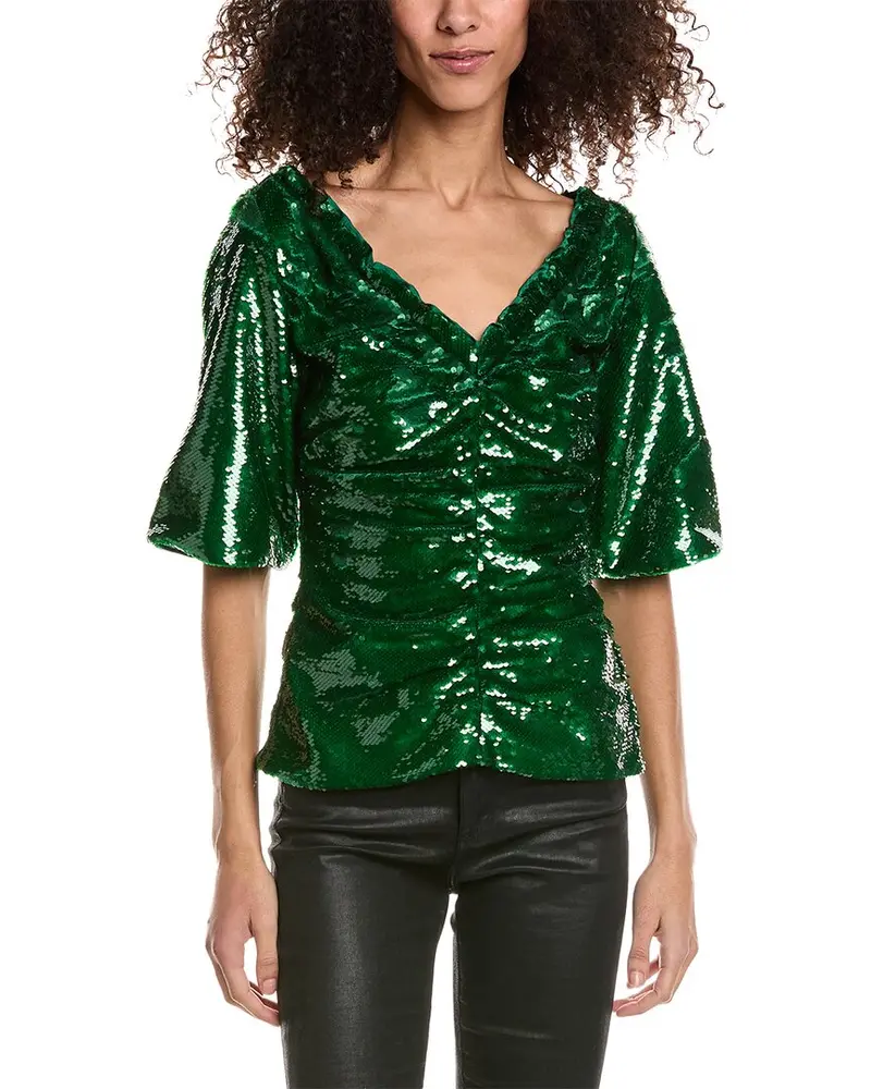 Ganni Sequin Blouse 1