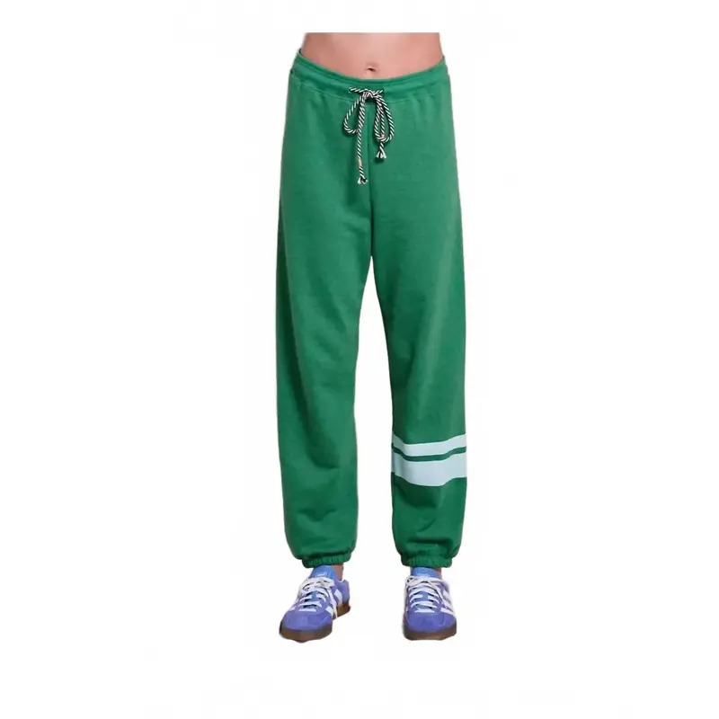 Garden Stripe Sweatpants In Green 1
