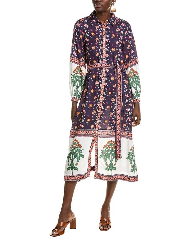 Garrie B Button-Down Midi Dress 1