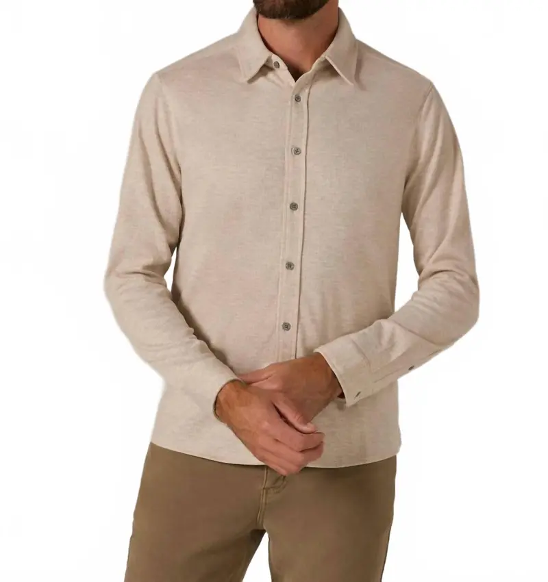 Generation Knit Shirt Top In Beige 1