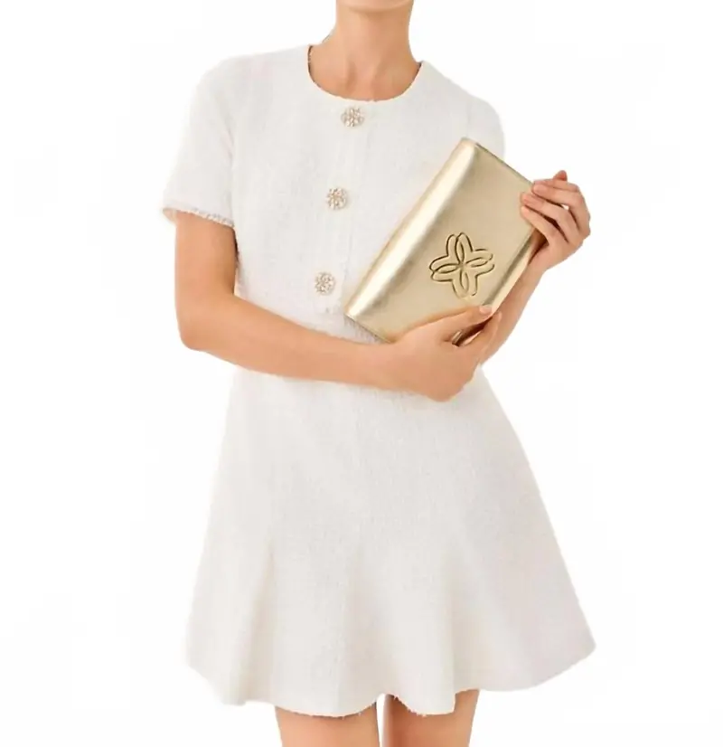 Geneva Dress In Coconut Chic Chick Boucle 1