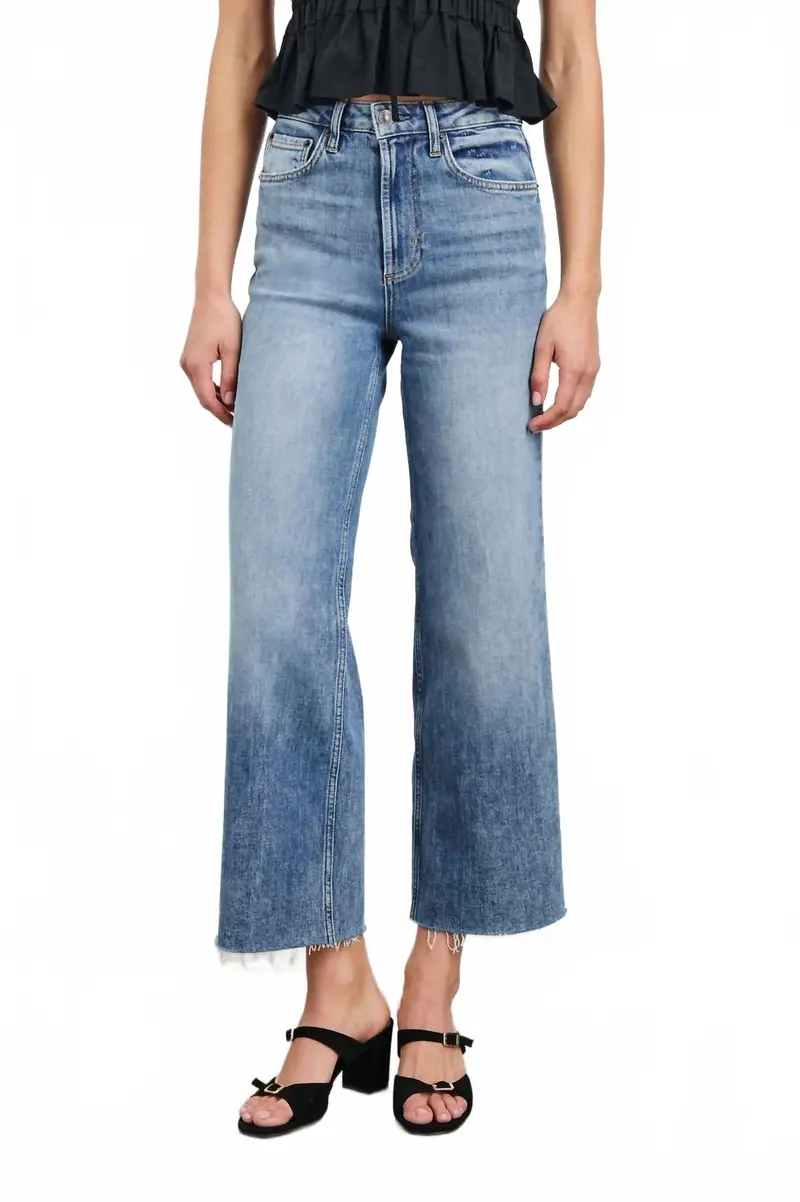 Getty Crop Wide Leg Jean In Tradewind 1