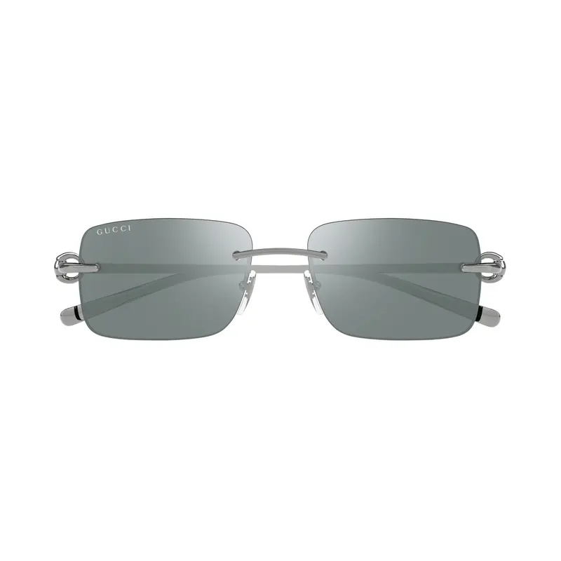 Gg1703s Rimless Sunglasses With Rectangular Grey Lenses 1