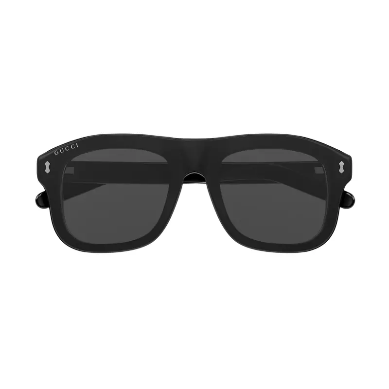 Gg1712s Bold Rectangular Sunglasses With Metallic Accents 1