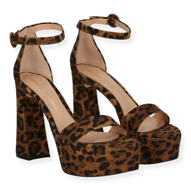 Gianvitto Rossi Womens Animal Print Sandal 1
